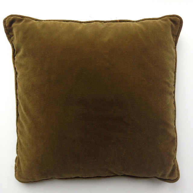 CUSHION, Brown Olive Velvet 50cm